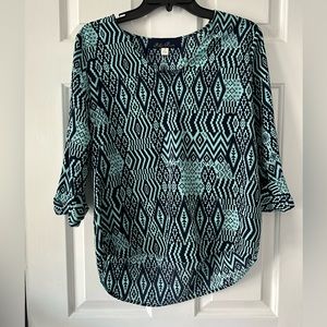 Blue design blouse
